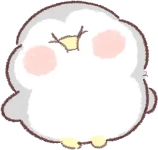 🐧 chim cánh cụt, dễ thương, động vật, kawaii, mũm mĩm, chim telegram sticker