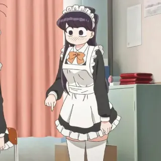 💈 Komi Shouko Komi Can't Communicate Аниме, Горничная, Komi can't communicate, Коми Сёко, милый, каваий, Манга telegram sticker