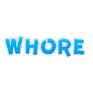 🧐 WHORE Beleidigung, Slang, beleidigend, Wort telegram sticker