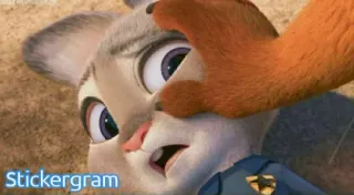 🐰 Judy Hopps Zootopia Stickergram зверополис, джуди хоппс, мультфильм, анимация, животное, полиция, милый whatsapp sticker