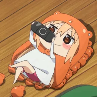 🍜 Umaru Doma Himouto! Umaru-chan anime, manga, umaru, himouto, kawaii, chibi, gamer telegram sticker
