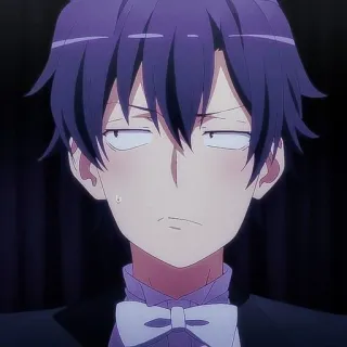 🫓 Hachiman Hikigaya My Teen Romantic Comedy SNAFU อนิเมะ, ตัวละคร, ฮาจิมัง, ฮิกิกายะ, Oregairu whatsapp sticker