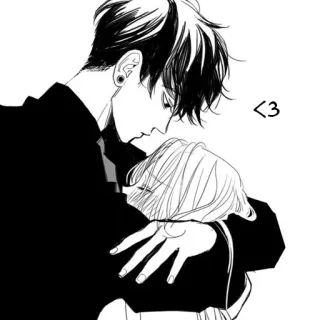 🤗 <3 Anime, Abrazo, Amor, Pareja, Romance, Amistad whatsapp sticker