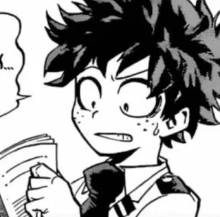 🌟 Izuku Midoriya My Hero Academia Anime, Manga, Izuku Midoriya, My Hero Academia, Karakter, Student, bezorgd telegram sticker