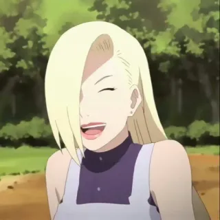 😂 Ino Yamanaka Naruto Anime, Ninja, Ragazza, Bionda, Sorriso telegram sticker