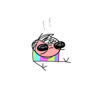 🥵 человечек, каракули, мультфильм, причудливый, рисунок whatsapp sticker