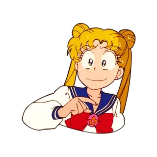 😅 Sailor Moon Anime, Cartone animato, Ragazza, Uniforme da marinaio, Personaggio whatsapp sticker