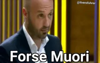 😵 Forse Muori italiano, programa de culinária, chef, frase, meme telegram sticker