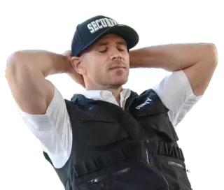 ✨ Johnny Sins mężczyzna, bezpieczeństwo, kapelusz, poważny telegram sticker