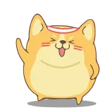 💪 dog, animal, cute, happy, cartoon, pet, corgi telegram sticker