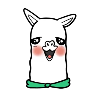 😚 lhama, fofo, desenho animado, animal, adesivo whatsapp sticker