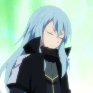 😔 Rimuru Tempest That Time I Got Reincarnated as a Slime Аниме, Исекай, Слизь, Манга, Фэнтези telegram sticker