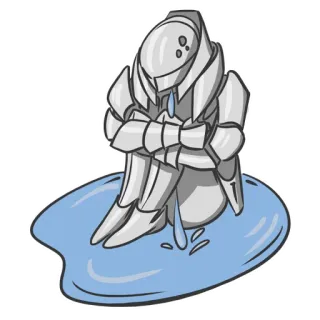 😭 traurig, Roboter, weinen, Tränen, futuristisch whatsapp sticker