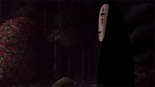 💙 No-Face Spirited Away Anime, A Viagem de Chihiro, Sem Rosto, Kaonashi, Ghibli whatsapp sticker