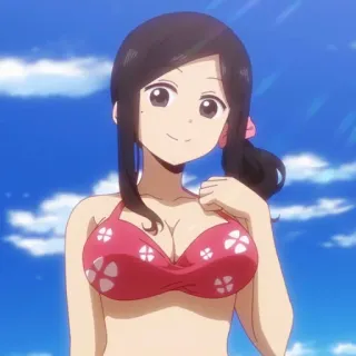 ☺️ Anime, Wanita, Bikini, Pantai whatsapp sticker