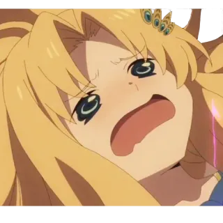 😭 anime, manga, character, facial expression, blond hair telegram sticker