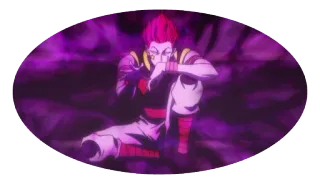 ♦ Hisoka Hunter x Hunter anime, hisoka, hunter x hunter, psychic, villain telegram sticker