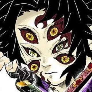 🀄️ Kokushibo Demon Slayer 애니메이션, 악마, 눈, 코쿠시보, 귀멸의 칼날, 칼 whatsapp sticker