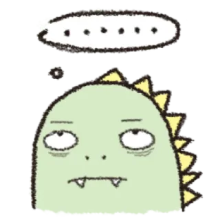 🙄 dinosaurio, dibujos animados, monstruo, reptil, gracioso, lindo telegram sticker