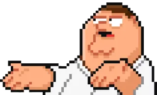 😊 Peter Griffin Family Guy Мультфильм, Пиксель арт, Питер Гриффин, Гриффины, Анимация, Смешно, Персонаж telegram sticker