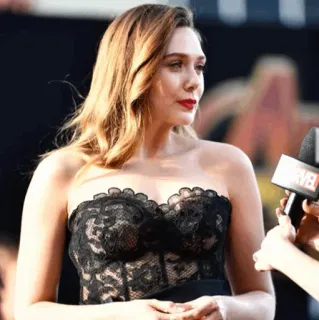 ◾️ Elizabeth Olsen Elizabeth Olsen, actress, celebrity, woman, portrait telegram sticker
