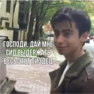 ✝️ господи, дай мне сил выдержать весь этот пиздец russo, volgare, meme, offensivo whatsapp sticker