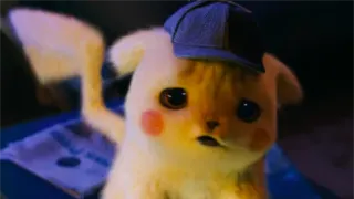 🙏 Detective Pikachu Pokemon Detective Pikachu 皮卡丘, 侦探, 宝可梦, 电影, 卡通, 黄色, 帽子 telegram sticker