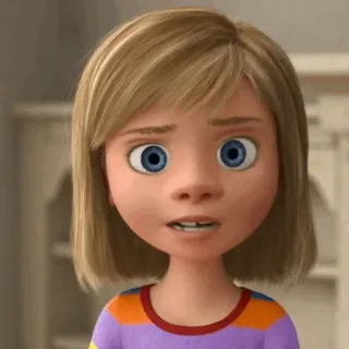 🤖 Riley Andersen Inside Out Riley, Inside Out, Disney, Pixar, cartoni animati, triste telegram sticker