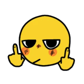 🖕 Emoji, Dedo do meio, Ofensivo, Sticker, Atitude, Expressão telegram sticker