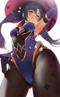 😊 Mona Genshin Impact Anime, Videojuego, Genshin Impact, Mona whatsapp sticker