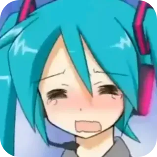 😭 Hatsune Miku Vocaloid telegram sticker