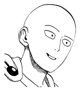 😀 Saitama One-Punch Man anime, manga, one-punch man, saitama, hero telegram sticker