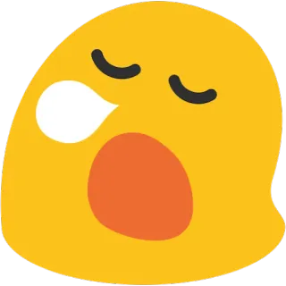 😪 Emoji, Śpiący, Ziewanie, Zmęczony, Leniwy telegram sticker