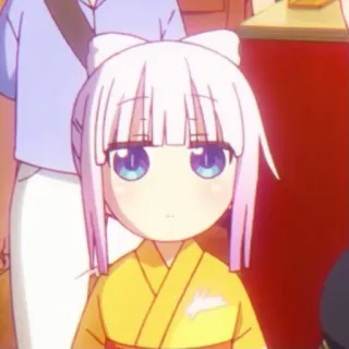 ☁️ Kanna Kamui Miss Kobayashi's Dragon Maid kanna kamui, anime, drago, carino, kawaii telegram sticker