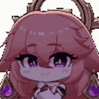 🫣 Yae Miko Genshin Impact anime, game, cute, character, genshin impact, yae miko telegram sticker