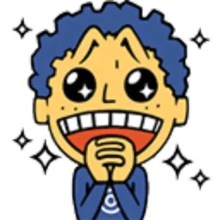 😳 การ์ตูน, ตัวละคร, ประกาย, มีความสุข, น่ารัก, ยิ้ม telegram sticker