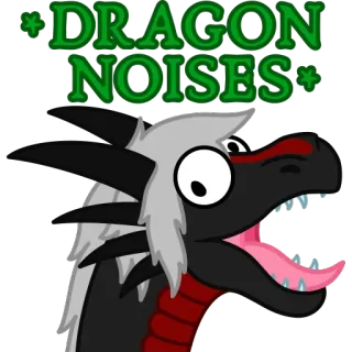 🐲 DRAGON NOISES naga, kartun, lucu, fantasi, hewan, makhluk telegram sticker