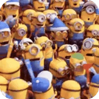 ๐ Minions Despicable Me minions, crowd, yellow, animation, funny, group, character telegram sticker
