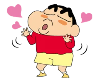 😘 Shin-chan Crayon Shin-chan Anime, Dibujos animados, Corazones, Lindo, Shin-chan, Crayon Shin-chan, Divertido telegram sticker