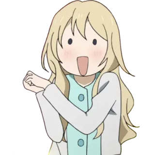 🥰 anime, cartoon, character, blond hair, cute telegram sticker