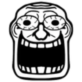 🤪 trollface, meme, internet meme, troll, humor, funny telegram sticker