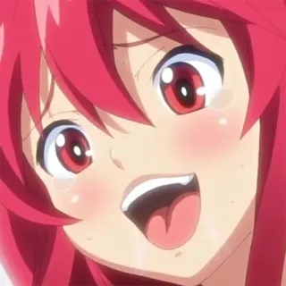 💦 Anime, Cô gái, Tóc đỏ, Hoạt hình, Nhân vật telegram sticker