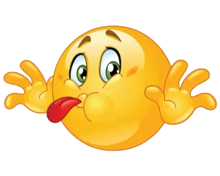 😜 emoji, goofy, silly, cartoon, tongue, face whatsapp sticker