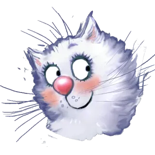 🥰 cat, cartoon, animal, cute, sticker, funny telegram sticker