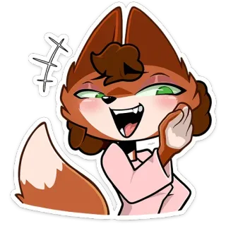😀 Kartun, Rubah, Binatang, Ilustrasi, Antropomorfik, Karakter telegram sticker