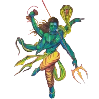 ✨ Shiva Shiva, Hindu god, deity, Indian mythology, snake, trident, sword telegram sticker