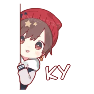 👋 KY anime, manga, sticker, cartoon, kawaii, chibi telegram sticker