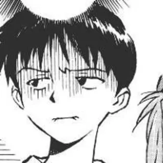 🌟 Shinji Ikari Neon Genesis Evangelion Anime, Manga, Charakter, Ausdruck, Shinji Ikari, Evangelion, gelangweilt telegram sticker