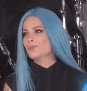 😐 Halsey Halsey, นักร้อง, ผมสีฟ้า, ป๊อปสตาร์, เพลง telegram sticker