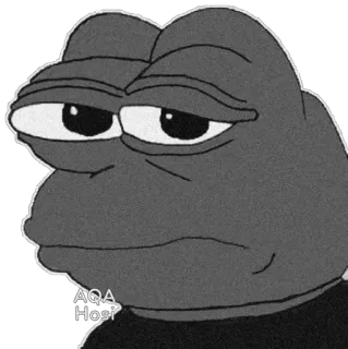 😑 Pepe the Frog AQA Hosi Pepe, Kikker, Meme, Verdrietig, Internetmeme, Personage telegram sticker